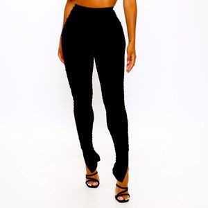 Fashion Nova slit leggins sexy Sz Large new!